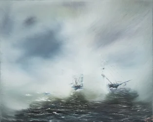 Ontdekking opruimen in zeemist Scott op weg naar Antarctica januari 1902. 2014